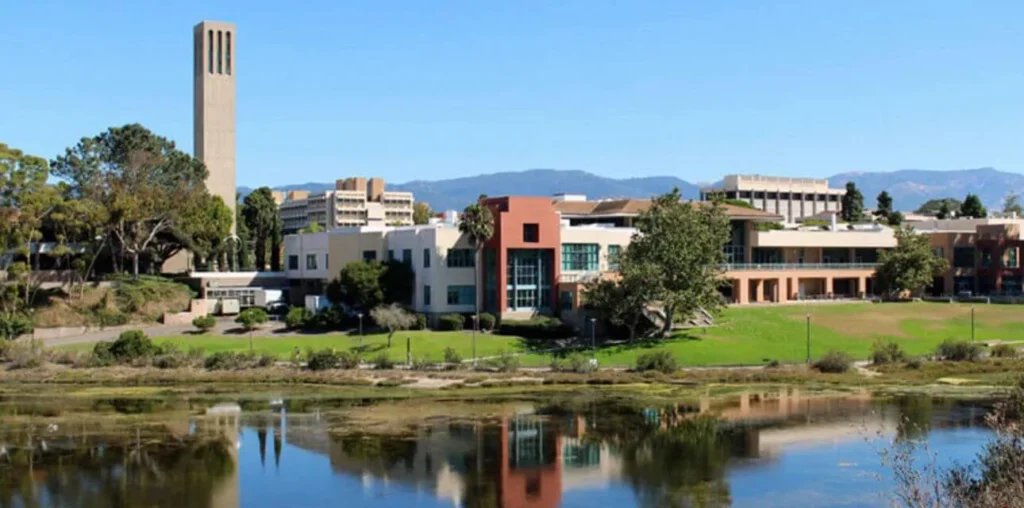 UC Santa Barbara campus on the Pacific coast