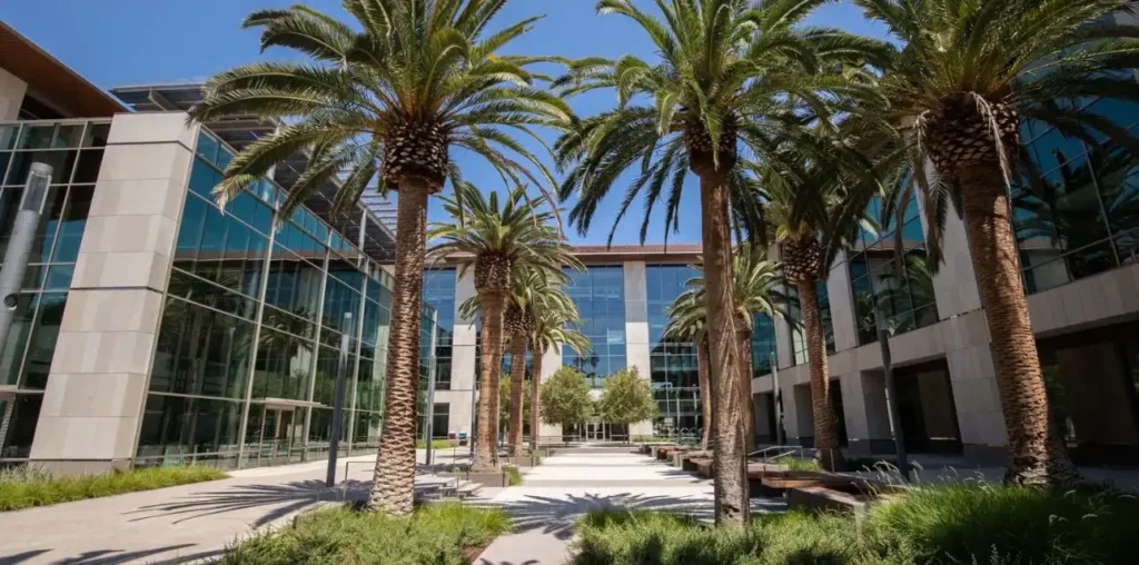 Santa Clara University campus and Mission Santa Clara