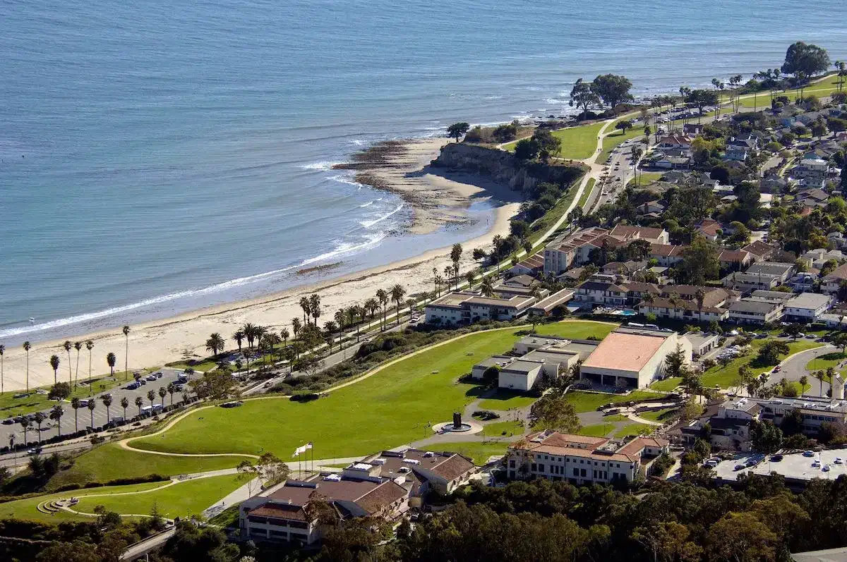 Santa Barbara City College campus by the ocean